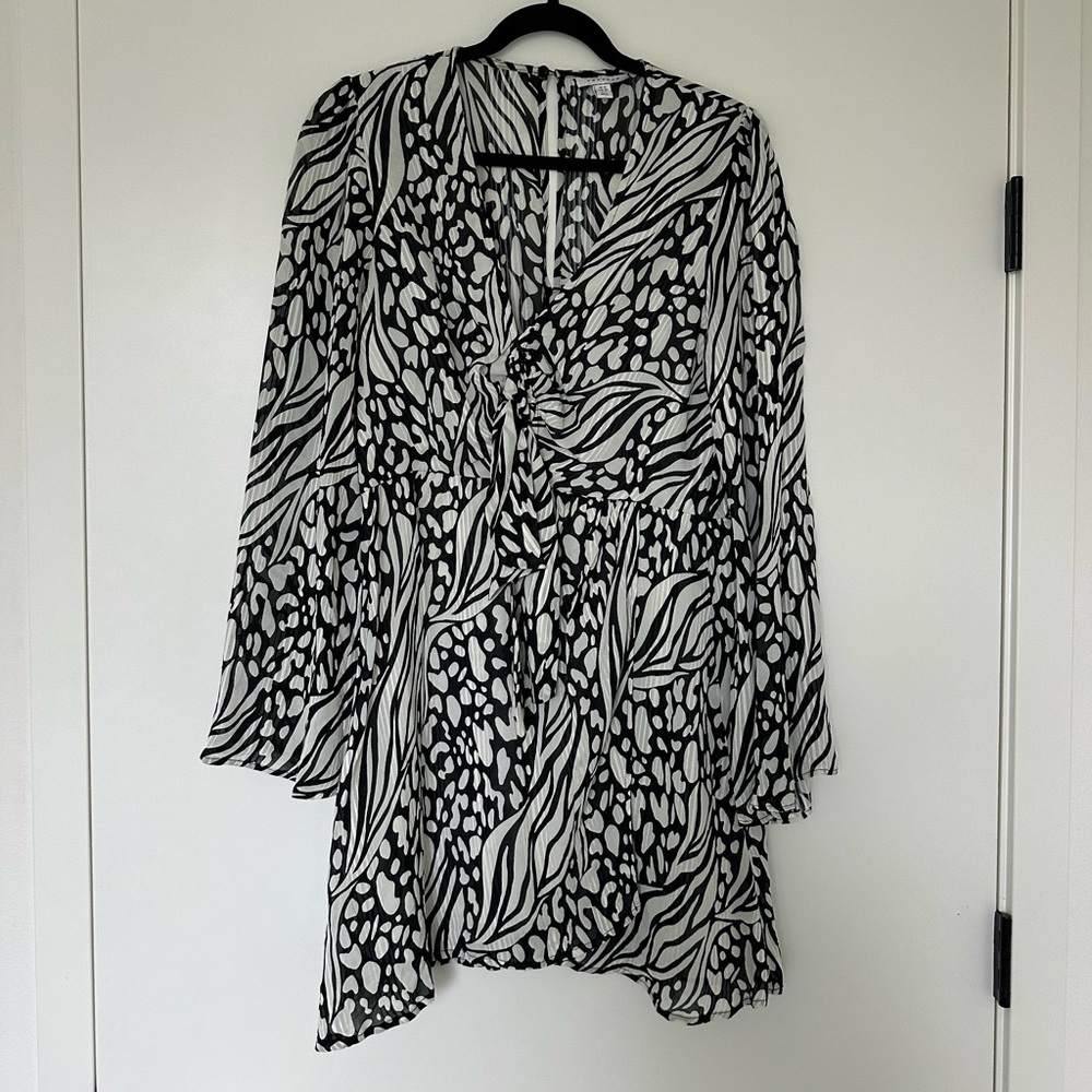 Short Top Shop black and white dress